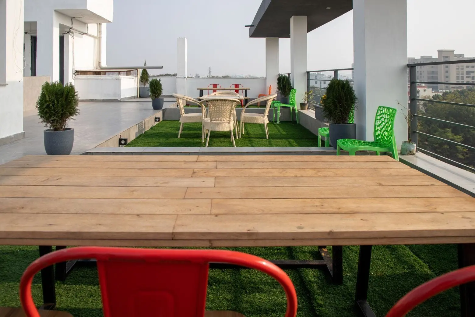 The rooftop terrace at Commune Greenwood