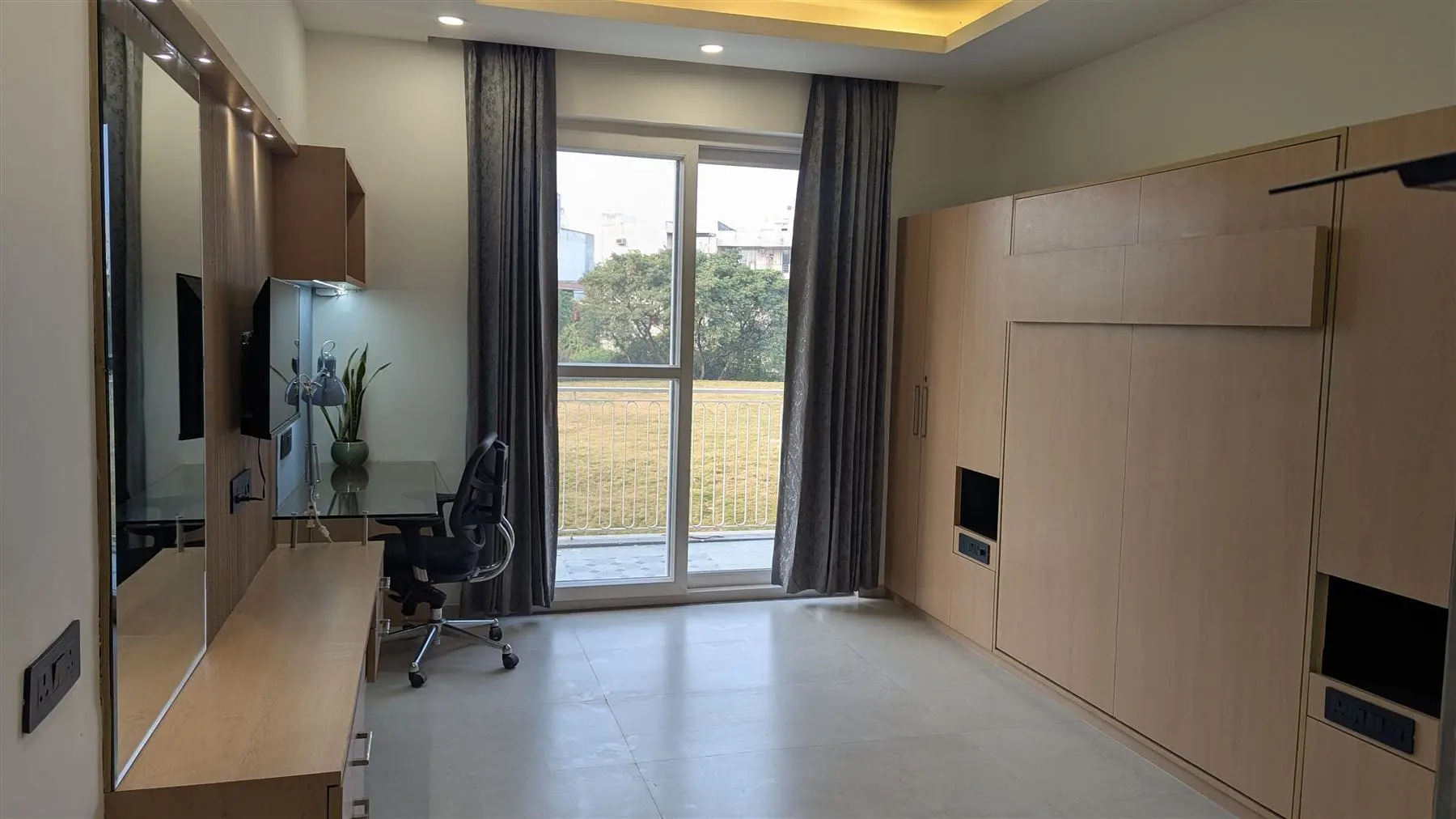 A Commune Siris studio with the Murphy bed folded into the wall