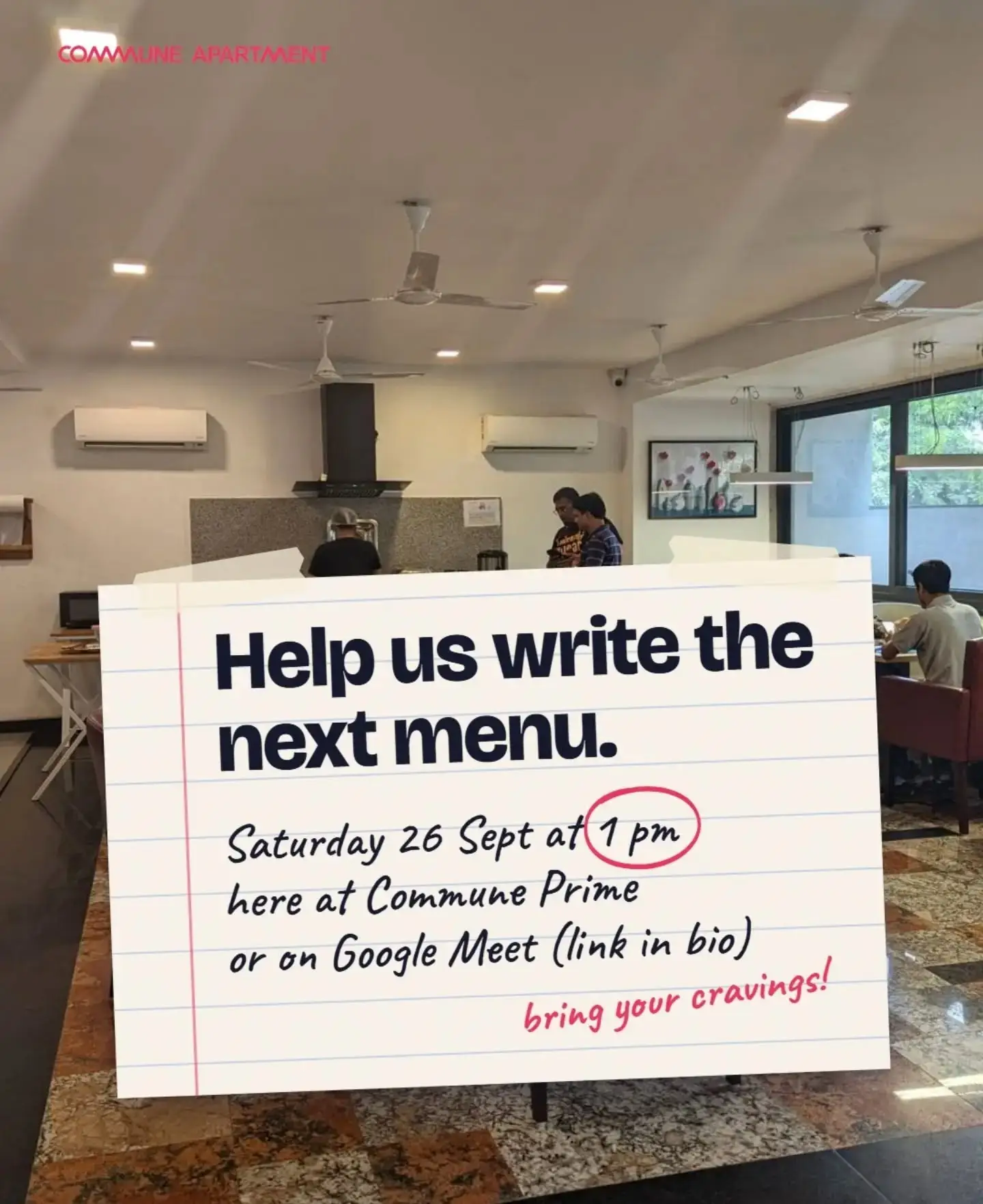 Instagram post from Commune, 25 September 2026