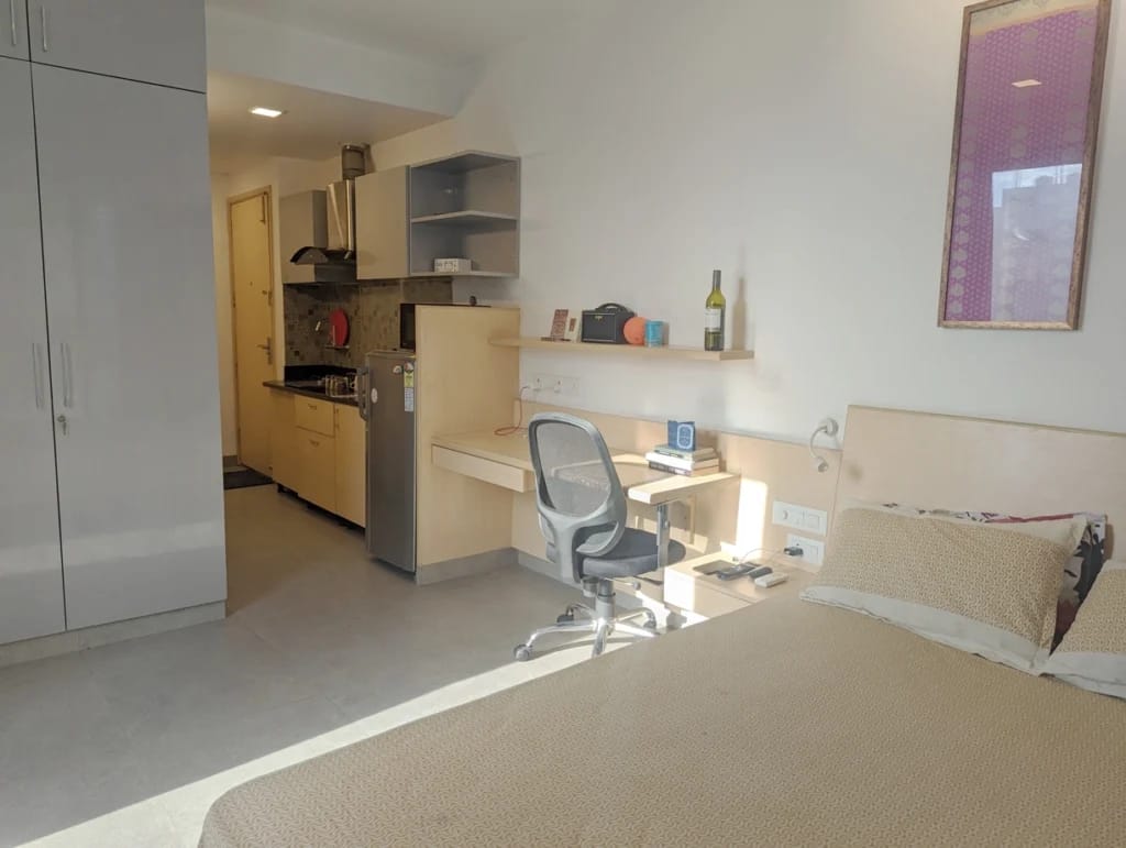 Fully-furnished studio-style private room at Commune Apartment, Gurgaon